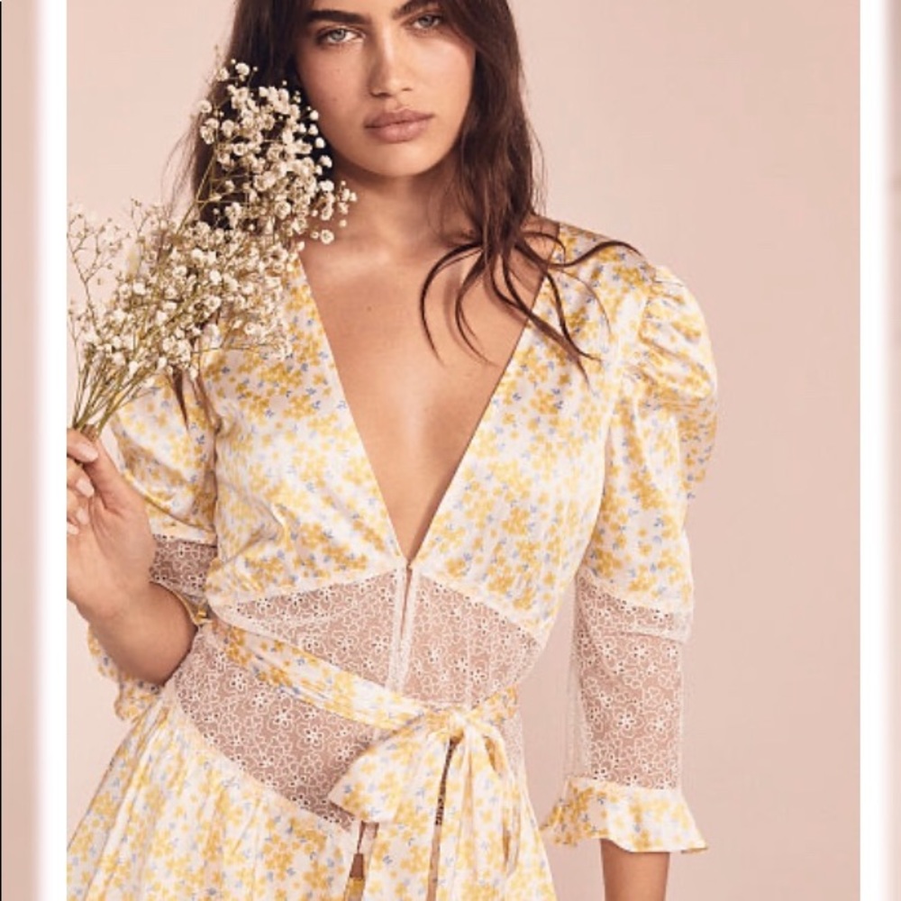 SOLD love & lemons daffodil wrap top *final price*